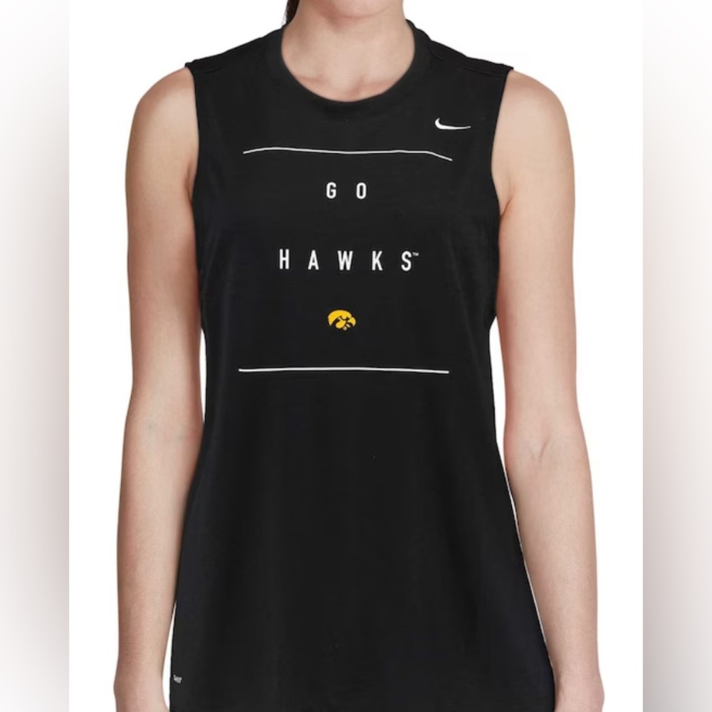 Nike Women’s Iowa Hawkeyes Performance Modern Sport Tri-Blend Muscle Tank Top